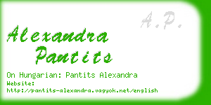 alexandra pantits business card